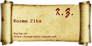 Kozma Zita névjegykártya